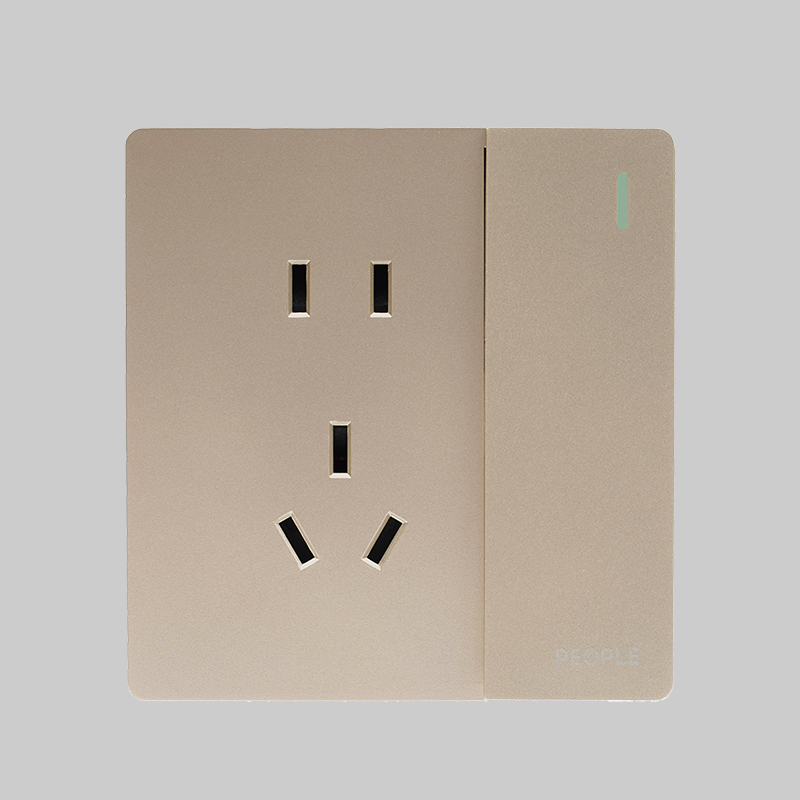 人民電器，人民電器集團，人民電器集團有限公司，中國人民電器，一聯(lián)帶五孔插座(R86E5)