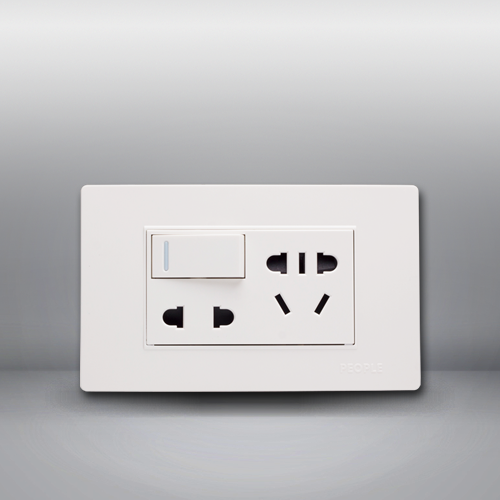 人民電器，人民電器集團，人民電器集團有限公司，中國人民電器，一聯(lián)帶七孔插座(R118H)