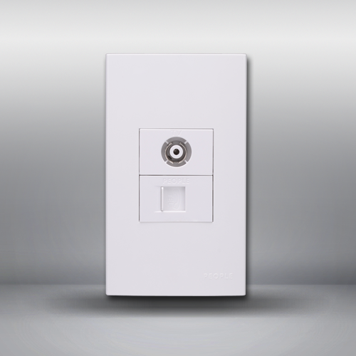 人民電器，人民電器集團，人民電器集團有限公司，中國人民電器，一聯(lián)電視電話插座(R120WD)