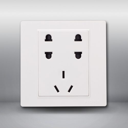 人民電器，人民電器集團，人民電器集團有限公司，中國人民電器，二聯(lián)二極、一聯(lián)三極插座(R86H)