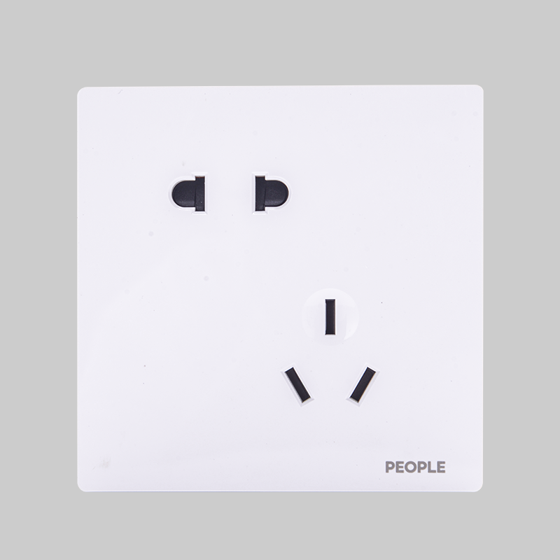 人民電器斜五孔插座(R86H5) 